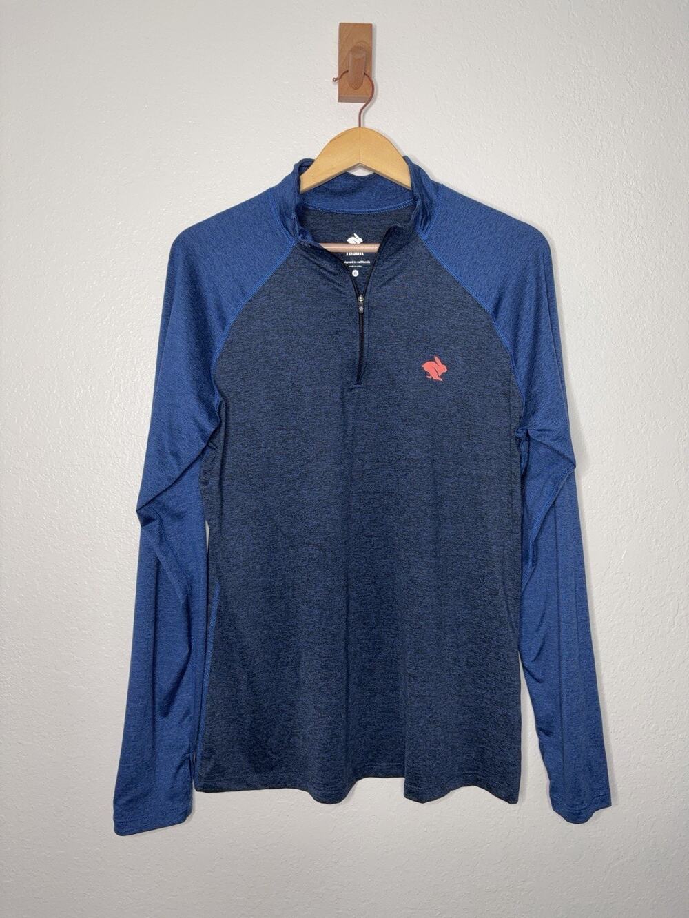 Rabbit EZ Zip Quarter Zip Running Pullover in Blue Women's Size XL Running